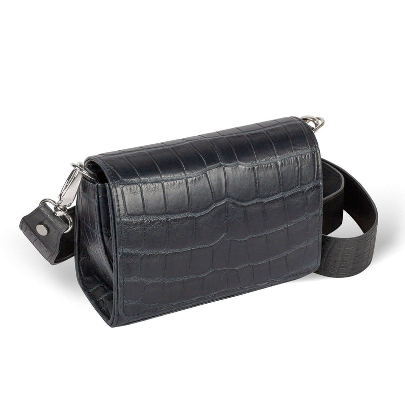 Lola Crossbody - Black Alligator