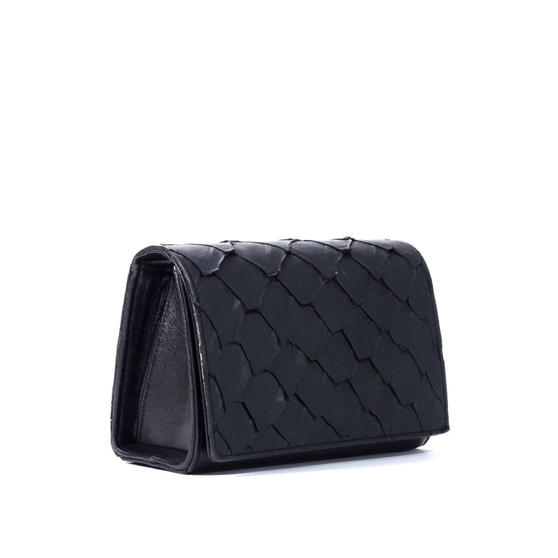 Lola Crossbody - Black Pirarucu