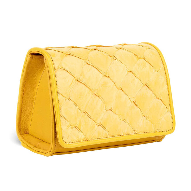 Lola Crossbody - Honey Yellow Pirarucu