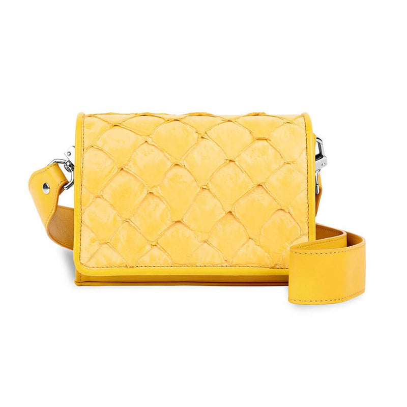 Lola Crossbody - Honey Yellow Pirarucu